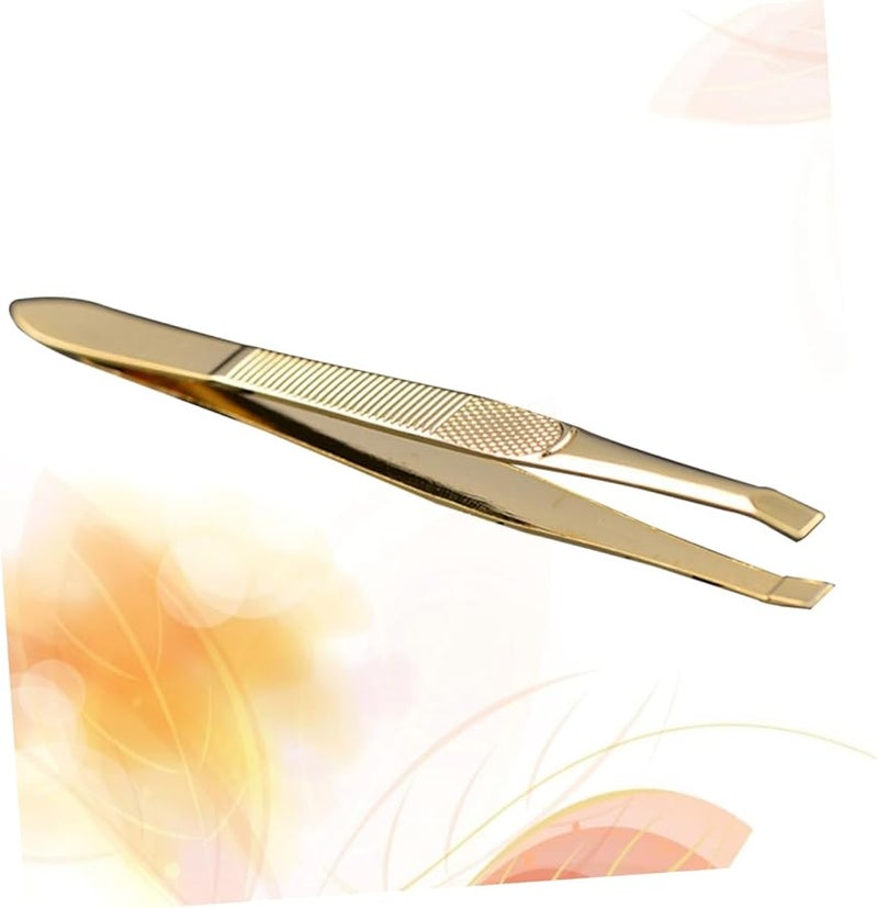 Stainless Steel Eyebrow Tweezers For Women Facial Hair Removal Plated Makeup Tool - Image 3